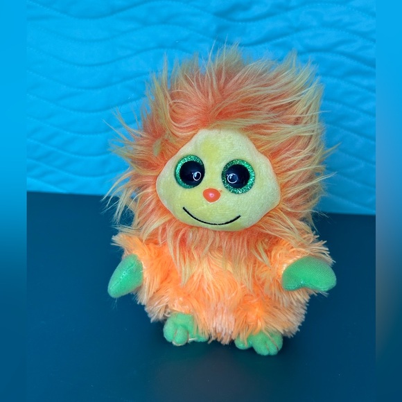 Ty Other - Ty Frizzys Tang orange and yellow monster plush toy